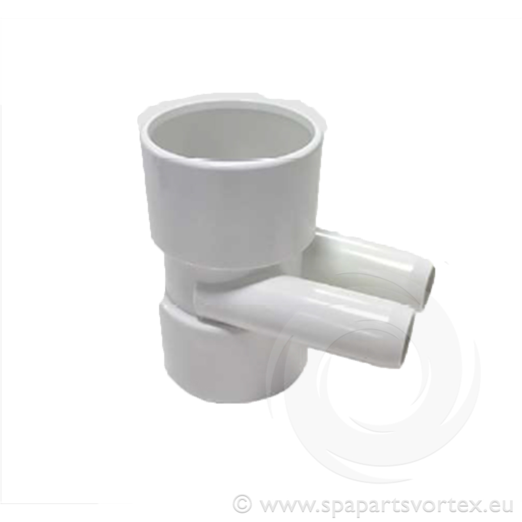 Water Manifold 1.5"S x 1.5"S x 3/4" SB (2 Barb)