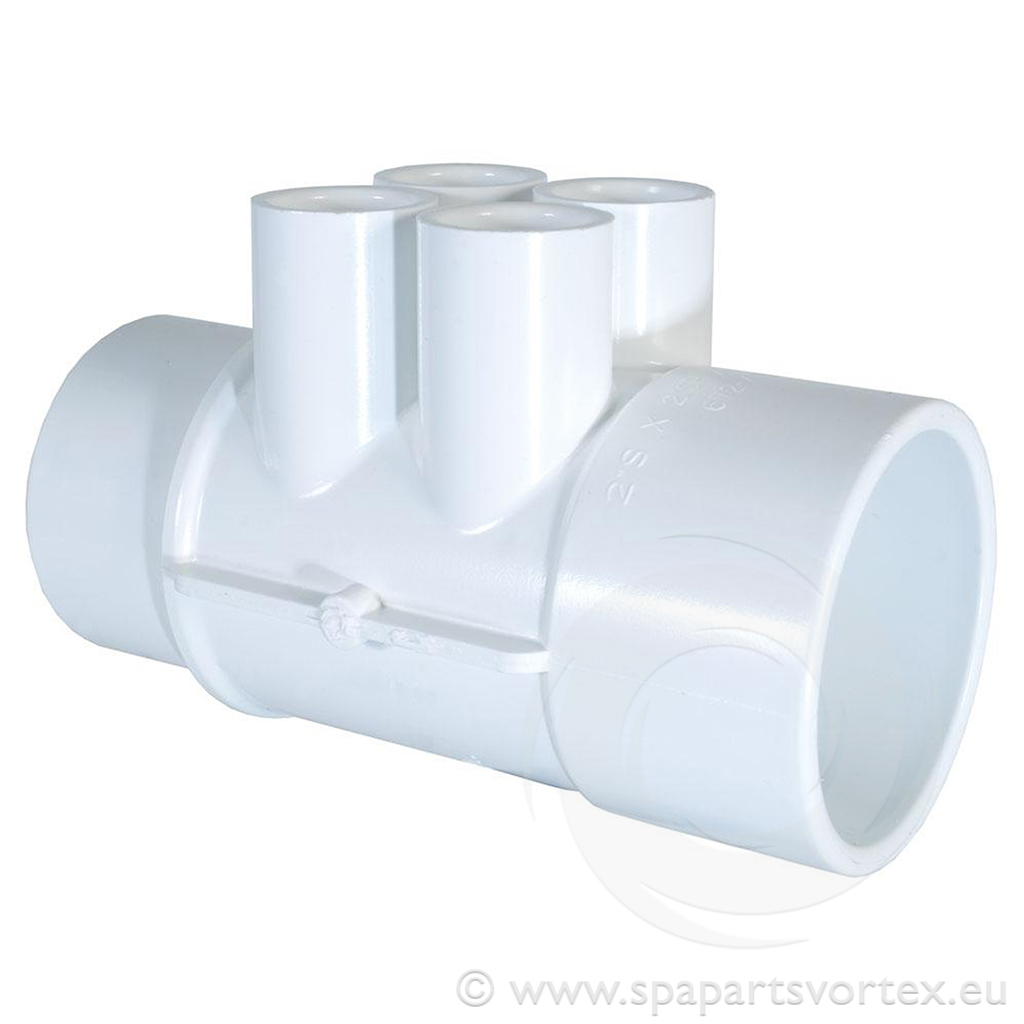 [PL-10242] Water Manifold 2" S x 2" Spg x 3/4" S (4 Port)