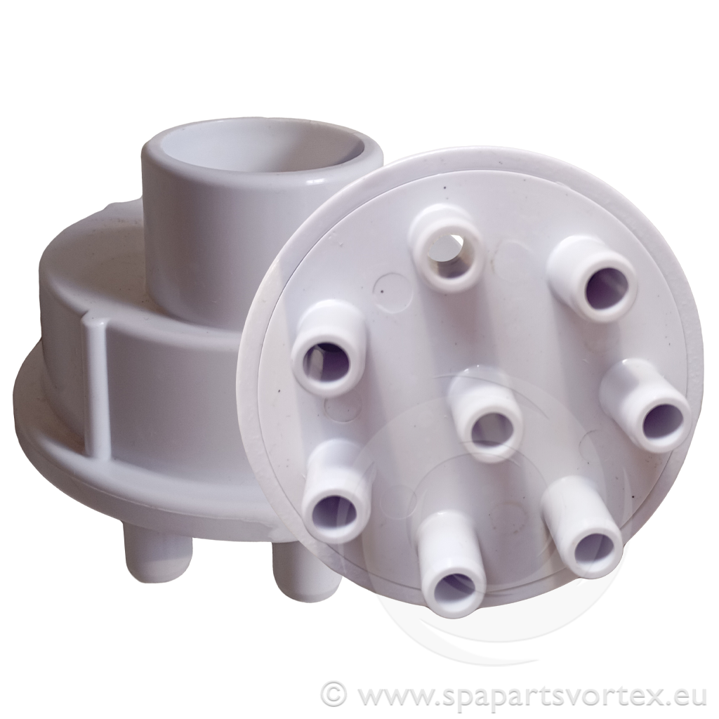 [PL-LW232] Air Manifold 1" Spigot x 3/8" SB (8 Barb)