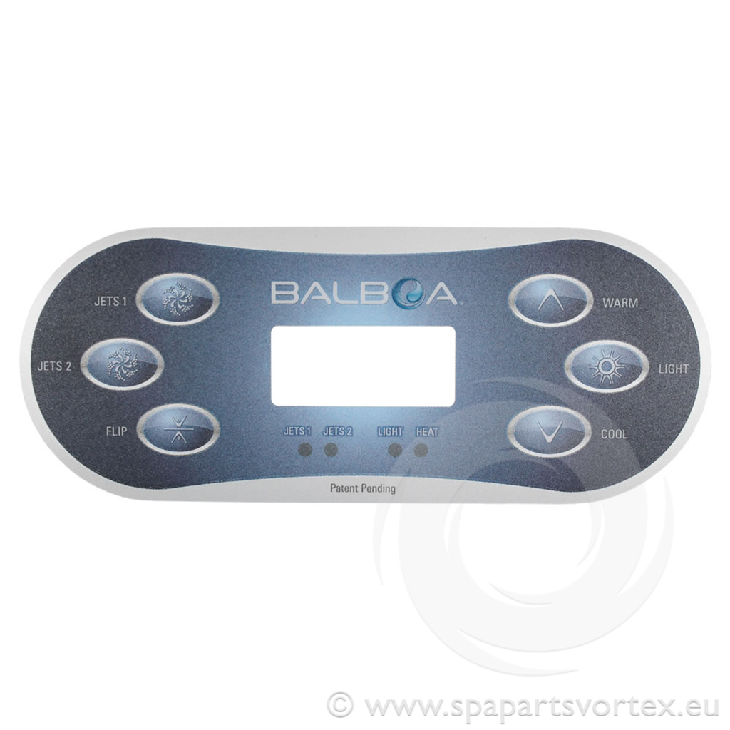 Balboa TP600 Overlay 6 Button (2 Pump No Air)