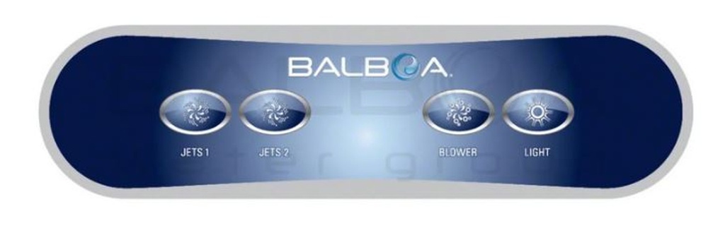 [OL-AX400] Balboa AX40 Control Panel Overlay (Jets 1, Jets 2, Blower & Light)