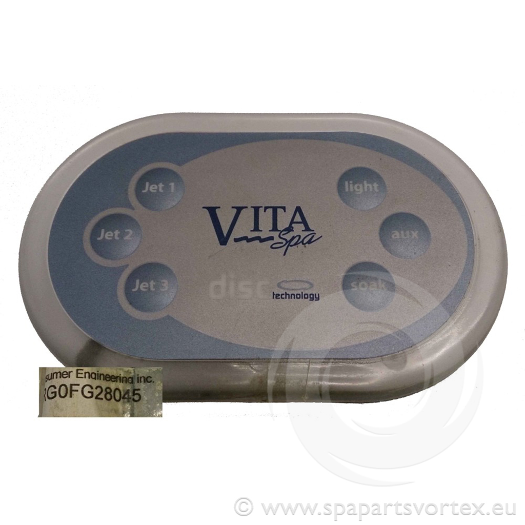 Vita Spa 6 Button Remote Touch Panel