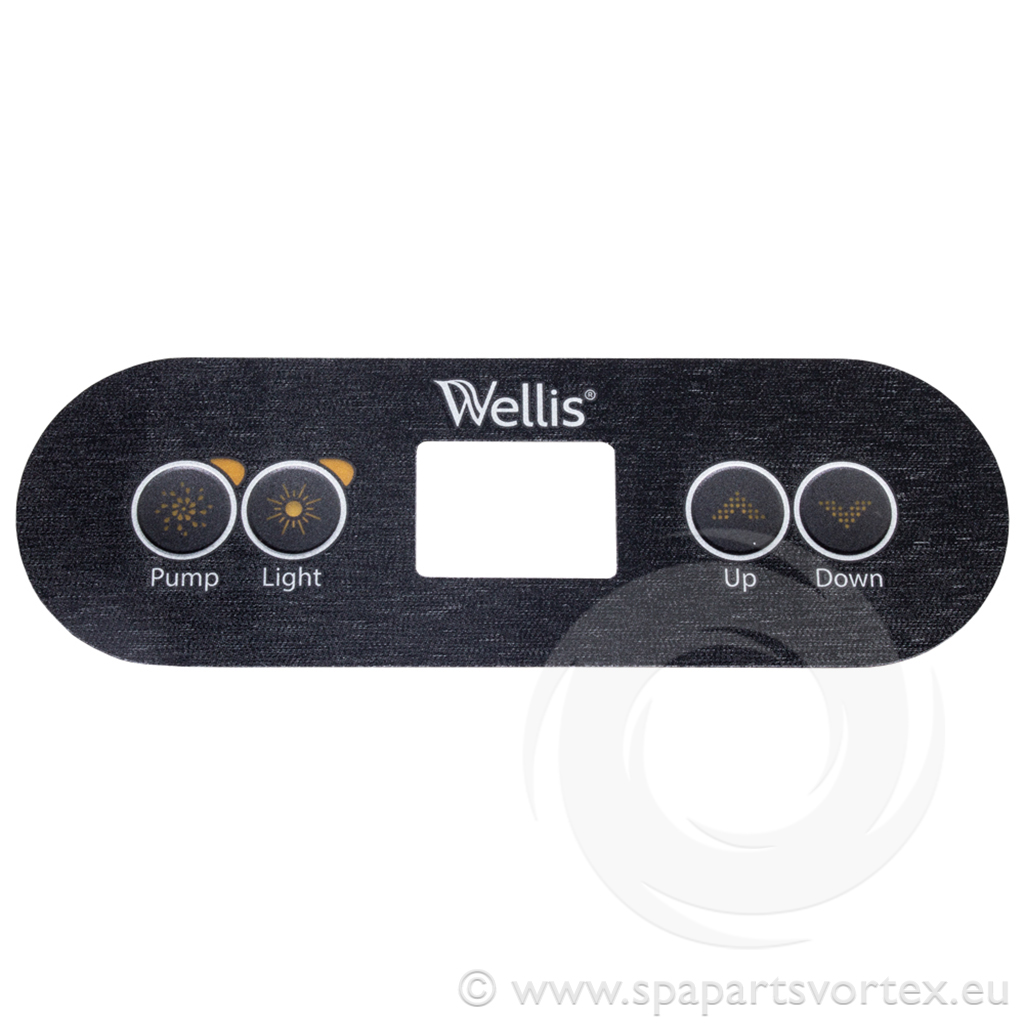 Wellis Control Panel Overlay - One Pump