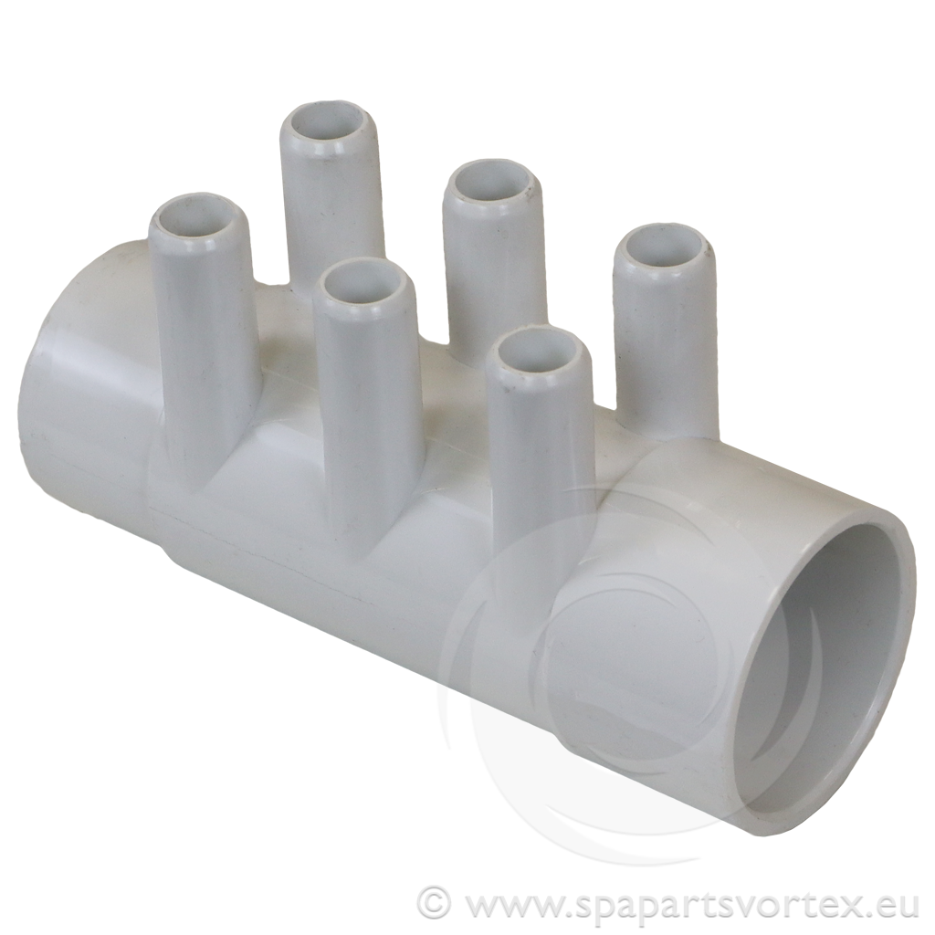 AP Series Water Manifold With Cap 2" x 3/4" (6 Barb)