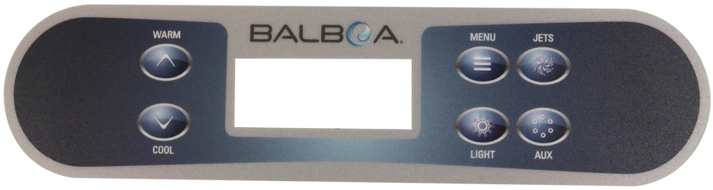 Balboa TP540 Overlay, 6 Buttons (1 Pump + Aux)