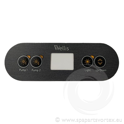 [OL-WE774] Wellis Sticker Control Panel- Two Pump (Wellis logo) (ACM0774)